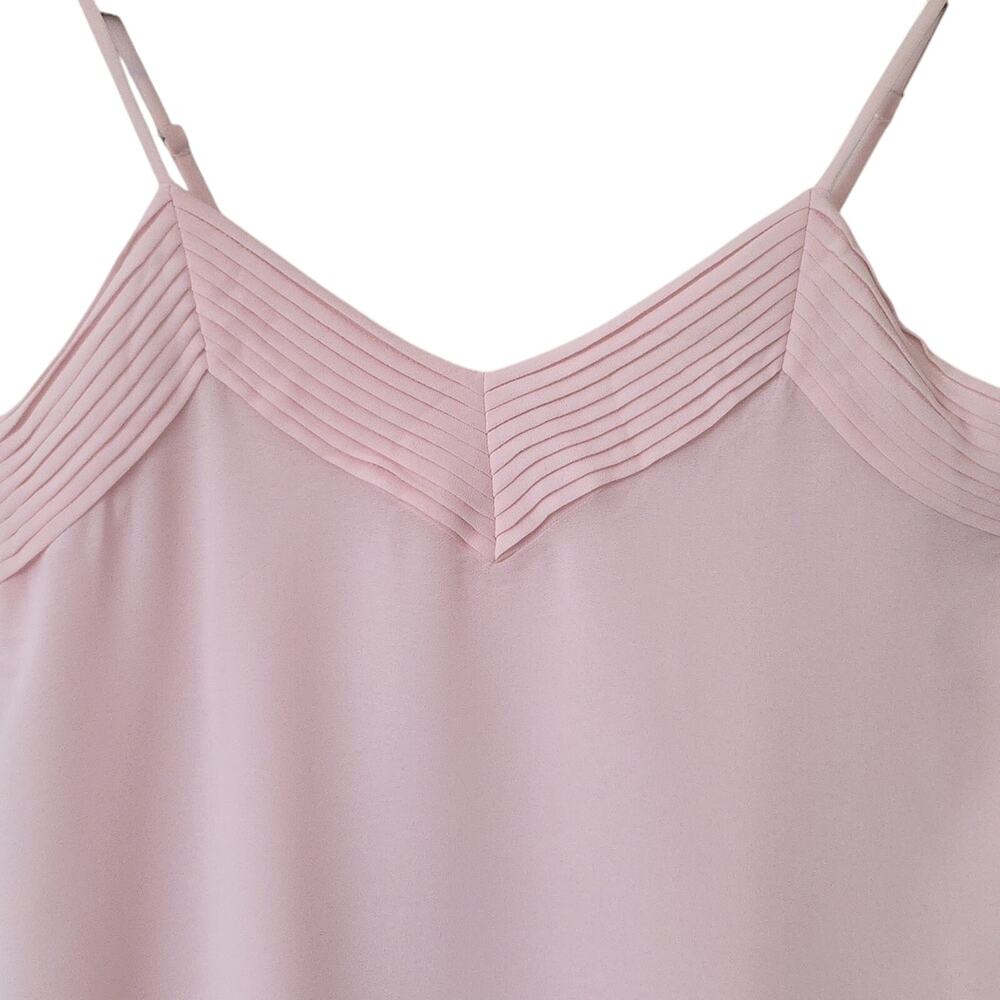 Women Sz S Pink Feminine Dainty Fairy Y2K Flowy Pleats Lined Camisole Top - Picture 3 of 9